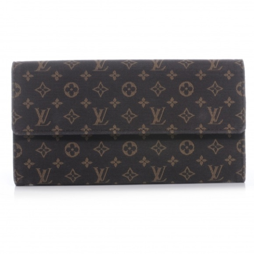 LOUIS VUITTON Mini Lin Sarah Wallet Ebene